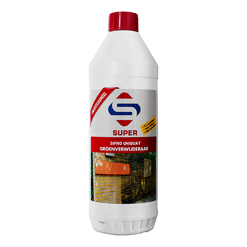 1 liter fles Super Sipro Uniquat groenverwijderaar van Supercleaners