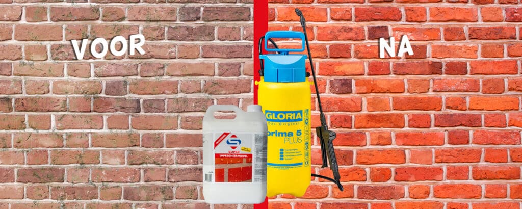 Afbeelding voor en na muur impregneren zelf doen blog