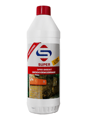 1 liter fles Super Sipro Uniquat groenverwijderaar van Supercleaners